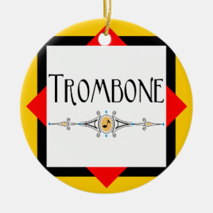 Trombone Decorative Line Ceramic Tree Decoration