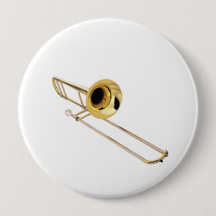 "Trombone" design gifts and products 10 Cm Round Badge