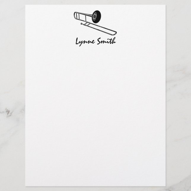 Trombone "Drawing" Personalised (Front)