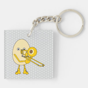 Trombone Egghead Key Ring