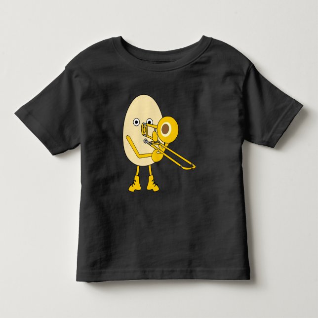 Trombone Egghead Toddler T-Shirt (Front)
