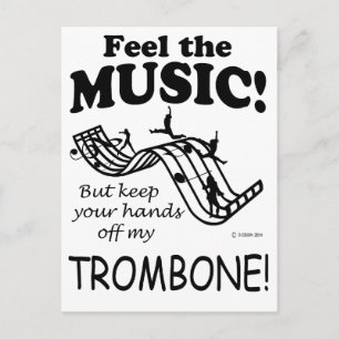 Trombone Feel The Music Postcard