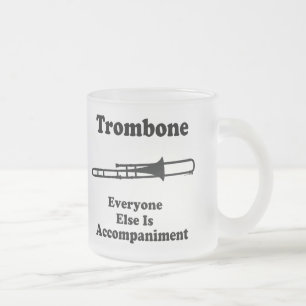 Trombone Gift Frosted Glass Coffee Mug