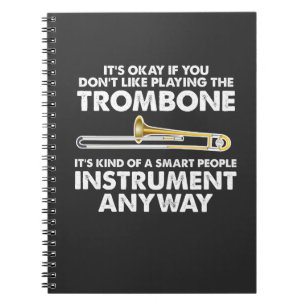 Trombone Gift - smart people Instrument Orchestra Notebook