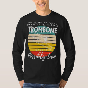 Trombone Harmony: Double Beauty in Musical Humour T-Shirt
