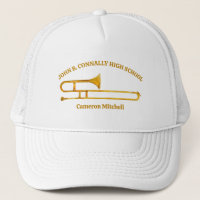 Trombone High School Band Gold Personalised