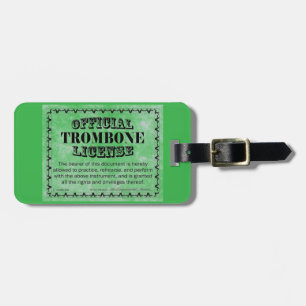 Trombone License Luggage Tag