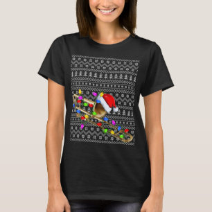 Trombone Lighting Xmas Sweater Ugly Trombone Chris