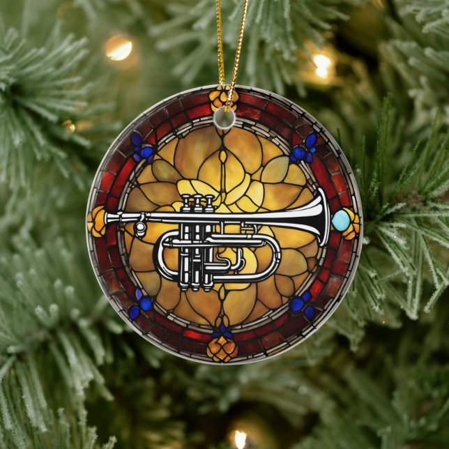 Trombone Music  Ceramic Tree Decoration (Tree)