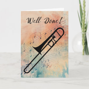 Trombone Music Performance Congratulations Card