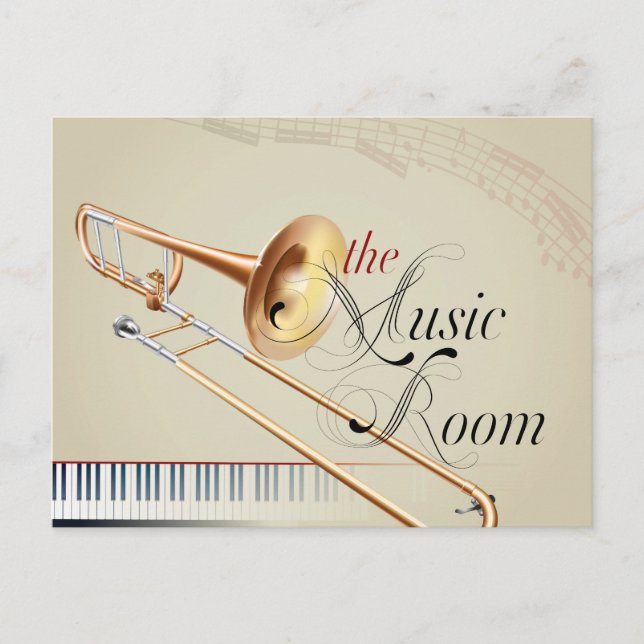 Trombone Music Room Postcard (Front)