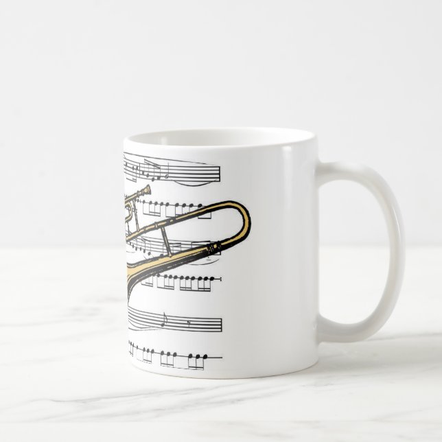 Trombone Musical 14 B Coffee Mug (Right)