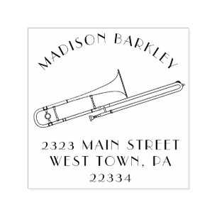 Trombone Musician Band Teacher Self-inking Stamp