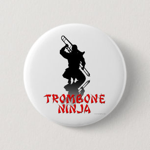 Trombone Ninja 6 Cm Round Badge