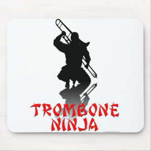 Trombone Ninja Mouse Pad