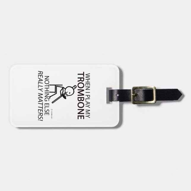 Trombone Nothing Else Matters Luggage Tag (Front Horizontal)