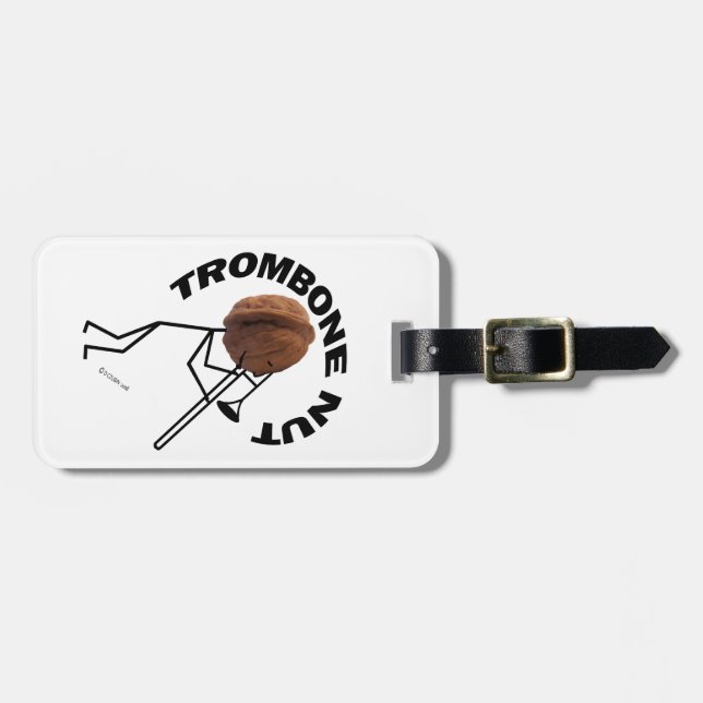 Trombone Nut Luggage Tag (Front Horizontal)