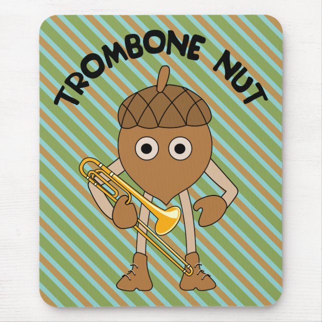 Trombone Nut Text Mouse Pad (Front)