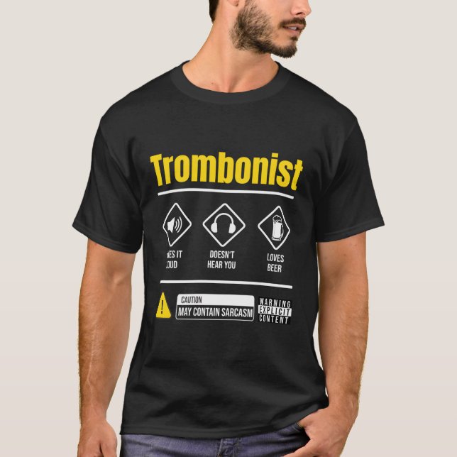 Trombone Player Instruction Ual For Trombonist Tro T-Shirt (Front)