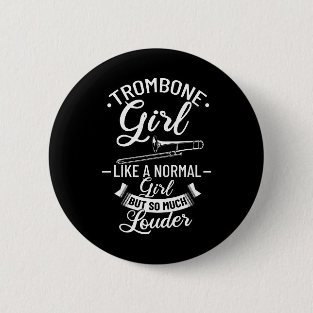 Trombone Player Musician Quotes Trombone Music 6 Cm Round Badge (Front)