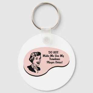 Trombone Player Voice Key Ring