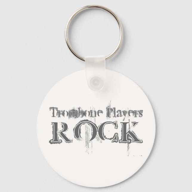 Trombone Players Rock Key Ring (Front)