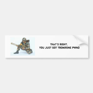 Trombone pwn bumper sticker