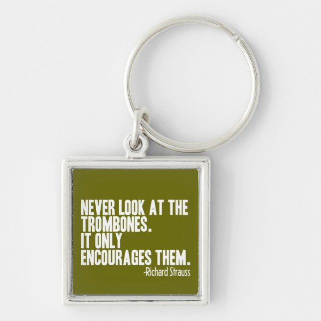 Trombone Quote Key Ring (Front)