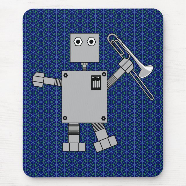 Trombone Robot Mouse Pad (Front)