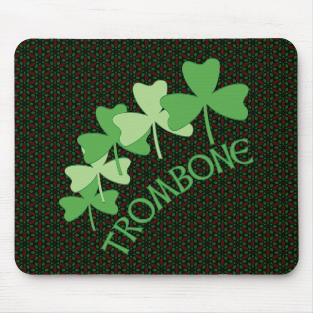Trombone Shamrocks Arc Mouse Pad (Front)