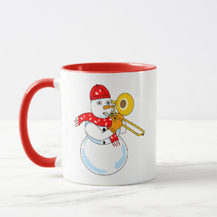 Trombone Snowman Mug