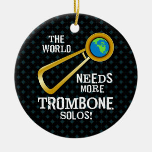 Trombone Solos Ceramic Tree Decoration