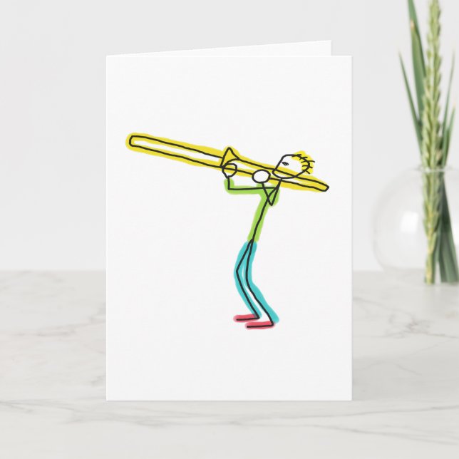 Trombone Stickman Card (Front)