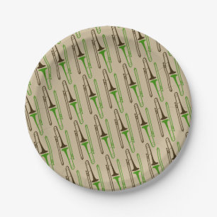 Trombone Themed Paper Plate