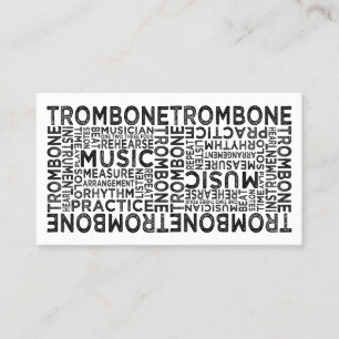Trombone Typography Business Card