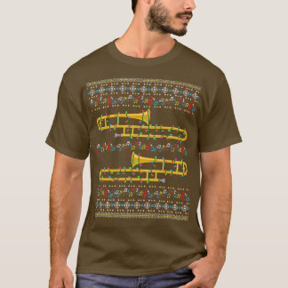 Trombone Ugly Christmas Sweater Christmas Lights F