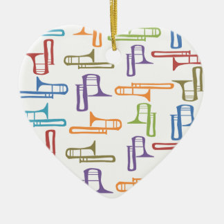 Trombones Ceramic Tree Decoration