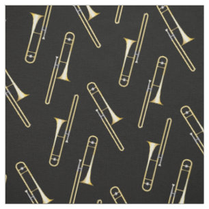 Trombones Music Musician Room Decor Fabric