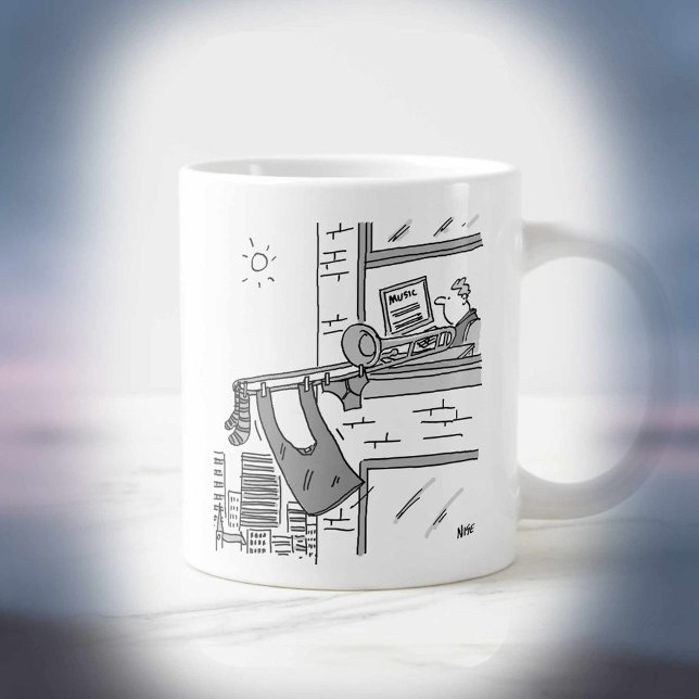 Trombonist Hangs his Washing Out Large Coffee Mug (Creator Uploaded)