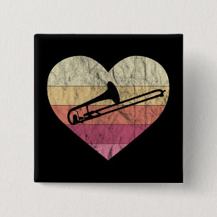 Trombonist Loves Playing Trombone 15 Cm Square Badge