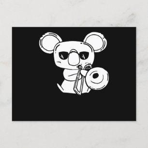 Trombonist Trombone Player Koala With Trombone Postcard