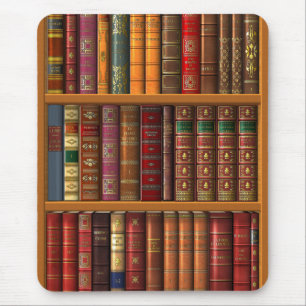 Trompe l'oeil "French library". Mouse Pad