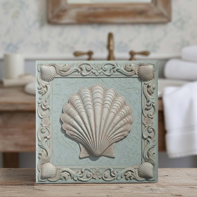 Trompe L'oeil Marine Life Clam Shell ID1190d Tile (Creator Uploaded)