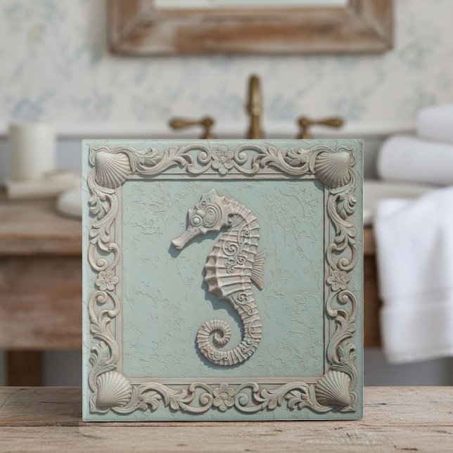 Trompe L'oeil Marine Life Seahorse ID1190g Tile (Creator Uploaded)
