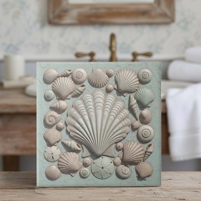 Trompe L'oeil Marine Life Shell Collection ID1190b Tile (Creator Uploaded)