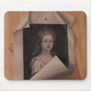 Trompe l'Oeil Portrait of a Lady Mouse Pad