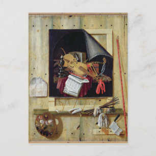 Trompe l'Oeil Still Life, 1665 Postcard