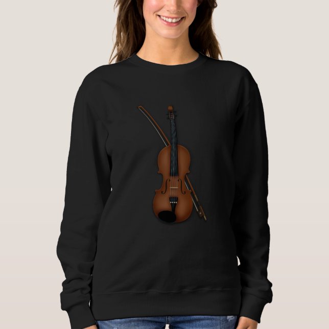 Trompe L'oeil Violin Viola Classical Musician's Sweatshirt (Front)