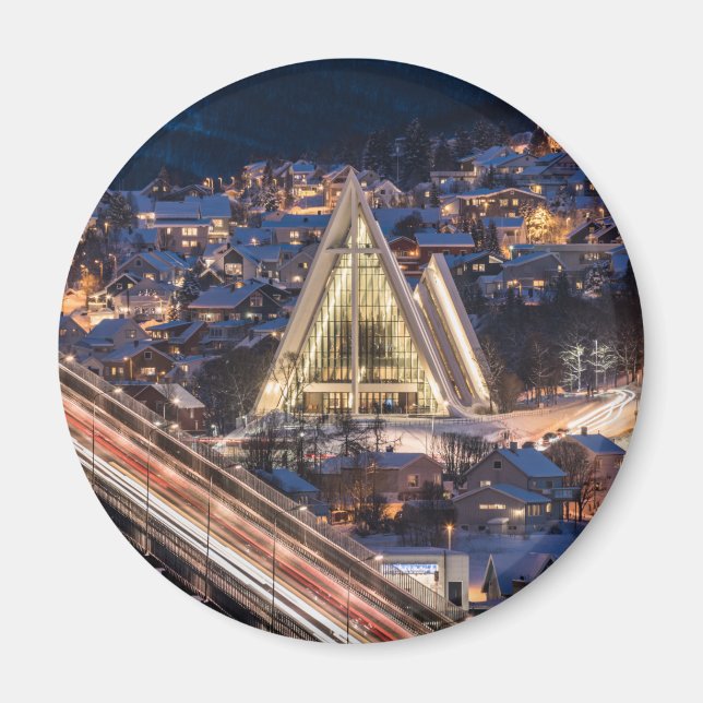 Tromso Arctic Cathedral Magnet (Front)