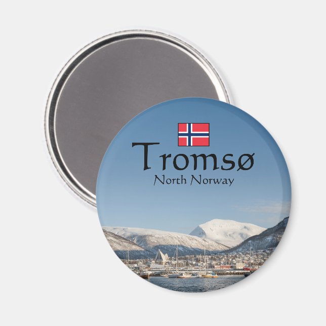 Tromso Norway Souvenir Magnet (Front/Back)